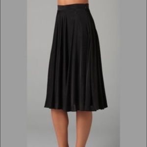 HALSTON HERITAGE Black Full Midi Skirt NWOT Size 4